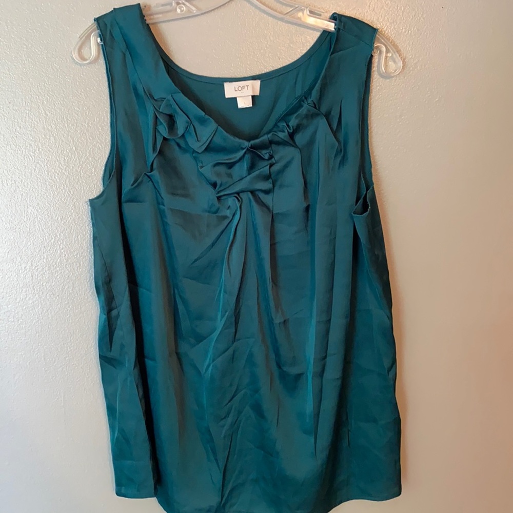 Loft green silky cami